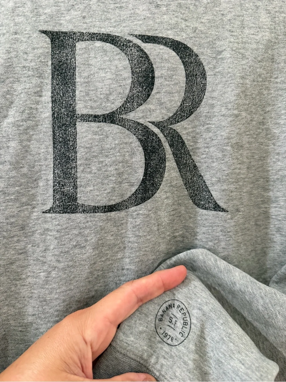 Banana Republic Men's Crewneck Sweatshirt with BR Logo